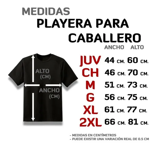 Medidas de playeras para hombre deals