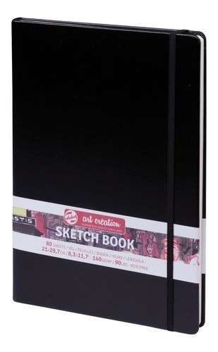 Cuaderno Sketchbook Art Creation 21x29.7 80 Hjs 140 G Boceto Color Negro