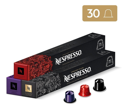 Cápsulas De Café Nespresso Pack Intenso - 30 Cápsulas
