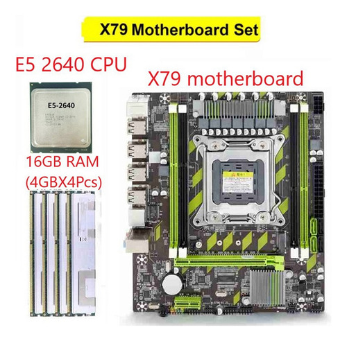Juego De Placas Base X79 Xeon E5 2640 Cpu E5-2640 Con Lga201