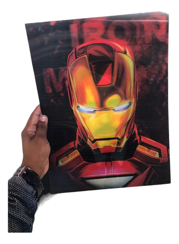 Cuadro Poster 3d Anime Figura Iron Man Tony Stark