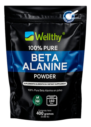 Suplemento En Polvo Wellthy  Suplementos Alimenticios Beta Alanina En Pouch De 400g