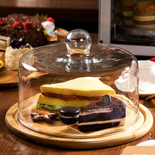 Soporte De Postre De Cristal Para Tartas, 210 Mm