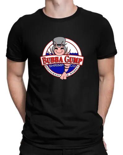 Camiseta Bubba Gump Logo Hombre Algodón M1