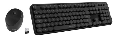 Kit de teclado y mouse inalámbrico Steren COM-6100 Español de color negro