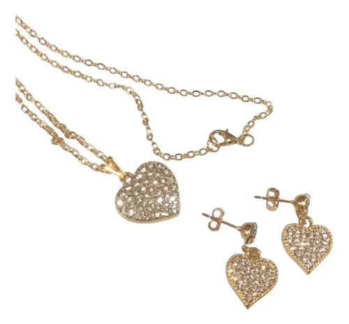 comprar Conjunto Colar E Brinco Folheado Prateado