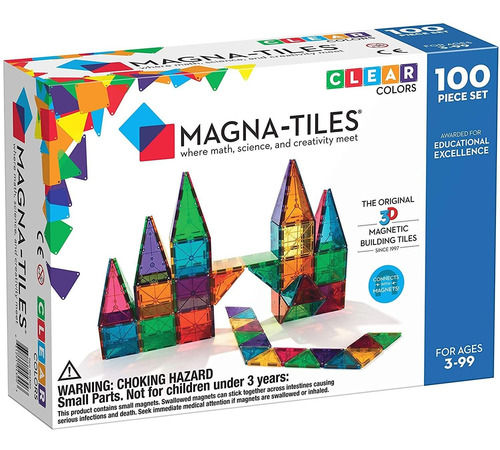 Magna Tiles 100-piece Clear Colors Set  The Orial, Award-wi