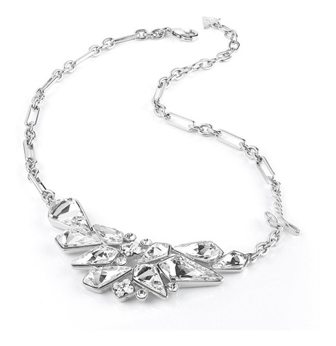 Imagen 1 de 6 de Collar Guess Para Mujer Joyería Swarovski Cadenas Plata Oro