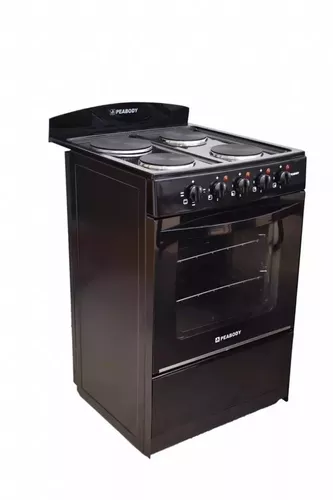 Cocina Electrica Peabody 4 Horna 56cm Negro Horno Grill Cu