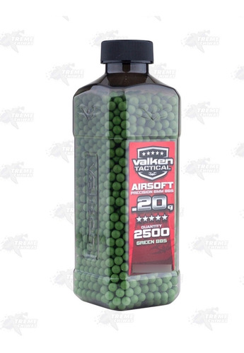 2500 Bbs .20 Gramos Airsoft 6mm Valken Verdes Green Xtreme