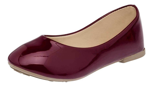 Flats Sexy Girl 3402 Para Mujer Talla 22 Al 26 Color Vino E2