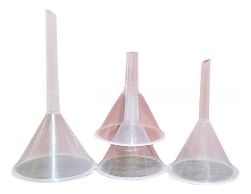 4 Grams - Mini Funnel - 50 Plastic Mini Funnels 60ml Long