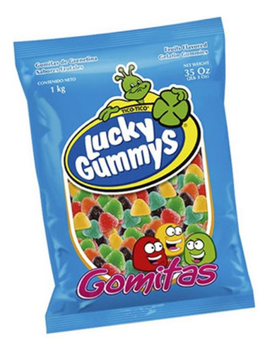 Lucky Gummys Orugas Gomitas De Frutas Dulces 1kg