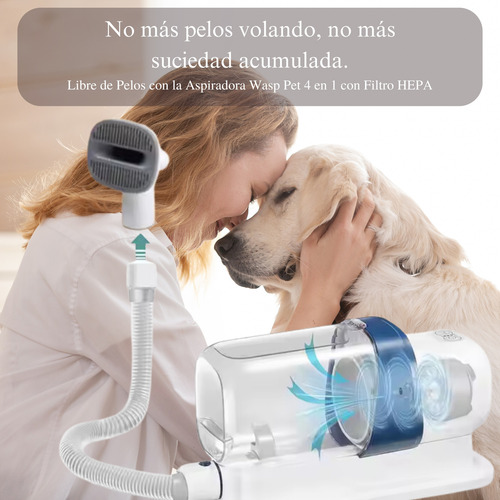 Aspiradora Wasp Pet 4 En 1, Para Pelos De Mascotas
