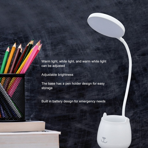 Lámpara De Escritorio De Cuello De Cisne Led Pluma De Luz Le