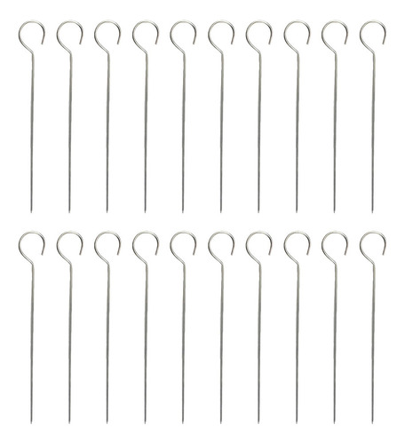 Brochetas De Camarones, Aguja De Cola De Ganso De Acero Inox