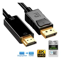 Comprar Cable Displayport A Hdmi Dp Blindado Hdmi 3m 4k Negro, Soporta Resolución Hd, Dp Macho A Hdmi Macho, Nota No Soporta Hdmi A Dpgomita