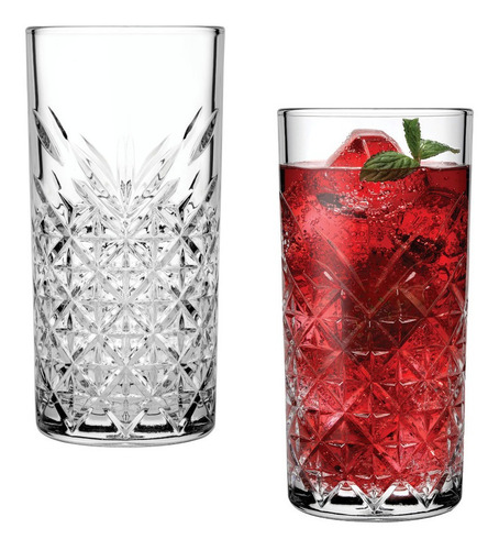Imagen 1 de 5 de Set X 2 Vasos Tragos Limonadas Vidrio Elysia Alto Pasabahce