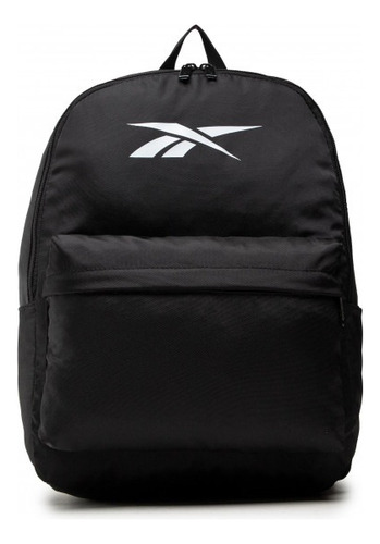 Mochila Backpack Reebok Myt Classics Logo Estampado Unisex Color Negro Diseño de la tela Liso