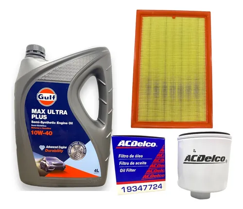 Kit Service Gulf 10w40 + 2 Filtros Vw Fox Suran 2004 A 2010