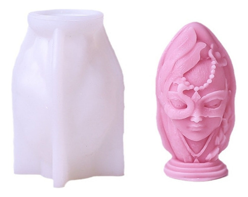 Molde De Silicona Face Candle 3d Para Mujer, Forma De Estatu