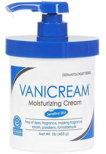 Crema Humectante Vanicream Con Bomba Blanca Sin Fragancia, 1