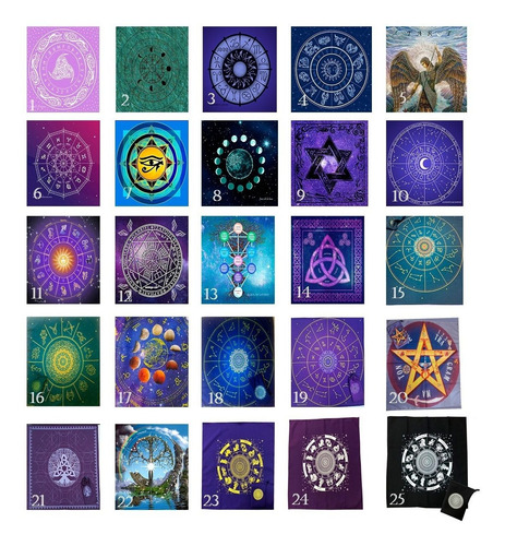 Cartas Tarot Marsella + Paño Tirada 70cm.x70cm.c/bolsa