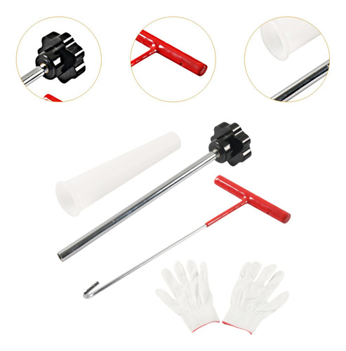 Kit De Herramientas De Válvula De Neumático Negro 4 Piezas