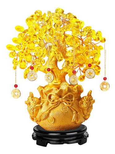 Adornos De Cristal Para Árboles Bonsai Wealth Luck Golden Co