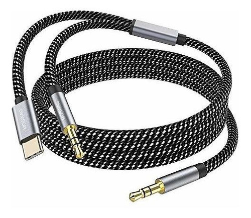 Cable Moswag Extension Auxiliar Macho A Macho Con Usb C