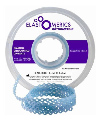 Elástico Corrente Médio - 1,5m - Pearl Blue
