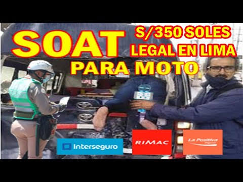 Motocicleta Soat De Moto Lineal 350 Soles