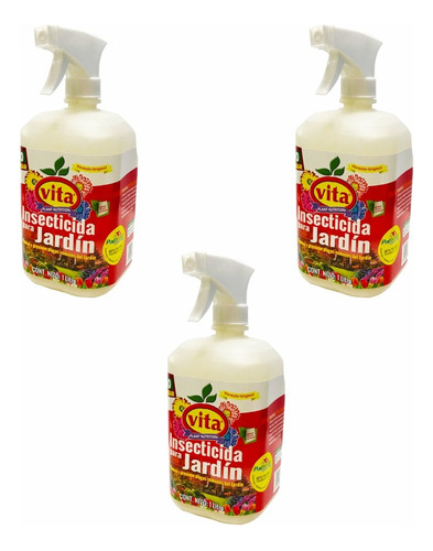 Kit Insecticida Para Jardín Vita 3 Piezas 1 Litro