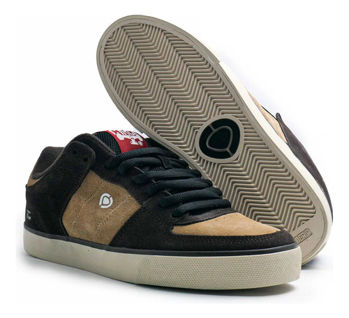 Tenis C1rca Modelo Tre - Tannin / Black / Red