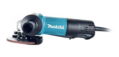 Miniesmeriladora angular Makita 9557HPG color turquesa 840 W 110 V + accesorio