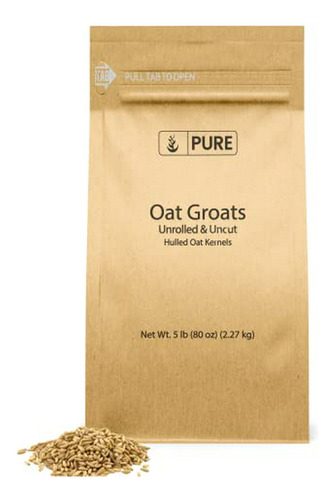 Oat Groats Puros, Enteros Y Sin Cáscara, Alta En Proteína (5