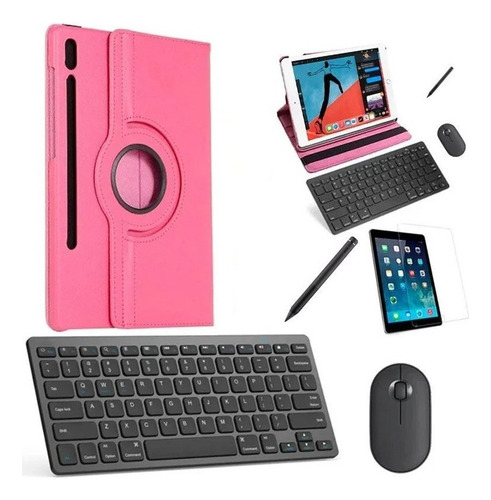 Capa 360 Rosa Teclado, Mou, Pel, Stylus P/galaxy Tab S7 T870