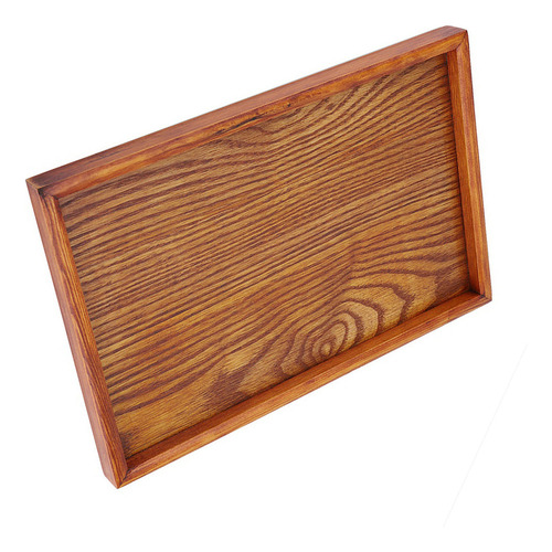Bandeja De Madera Rectangular Para Servir Té Y Aperitivos