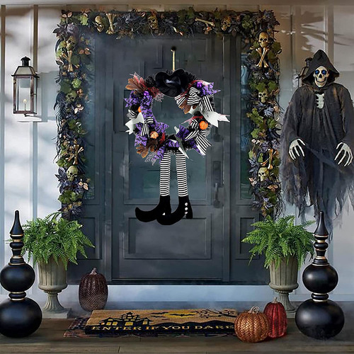 Coronas De Halloween Para La Puerta De Entrada, Con