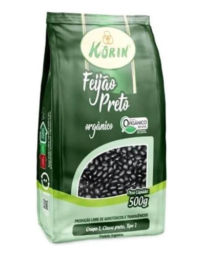 Kit 3x: Feijão Preto Orgânico Korin 500g