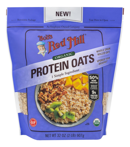 Bobs Red Mill High Protein Gf Rolled Oats 907g