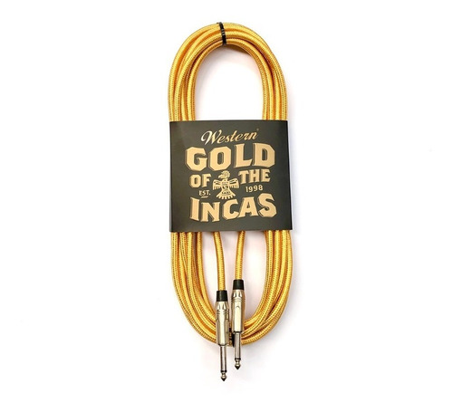 Cable Western Mallado Dorado Gold 6 Metros P/instrumentos