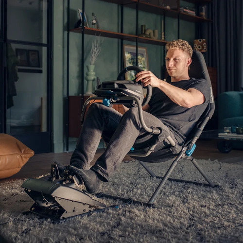 Silla de escritorio Playseat Challenge X gamer ergonómica negra con tapizado de actifit