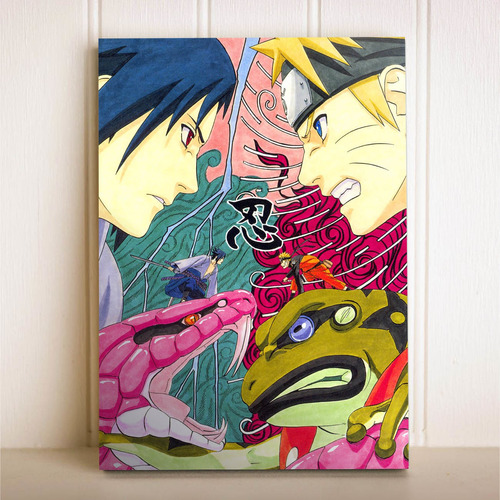 Placa Decorativa Anime Naruto Uzumaki X Sasuke Uchiha