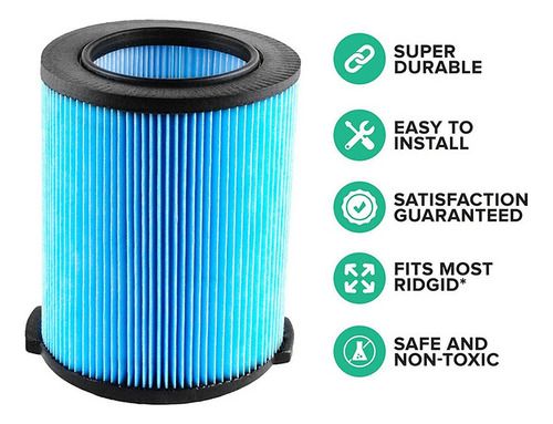 Filtro De Repuesto Para Aspiradora Ridgid Vf5000 De 5 A 20 G
