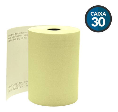 Bobina Térmica 80x40 - Caixa Com 30 Rolos - Amarela