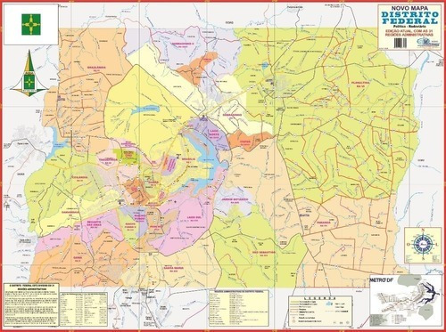 Mapa Cidade De Brasília- Político - Distrito Federal- Atual 