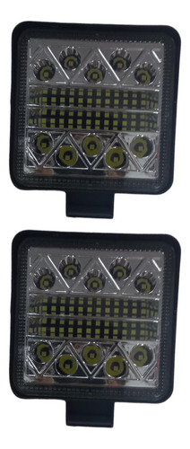 Juego Faro Caminero Fijo O Int  34 Led  Cuadrado 10,5 An-612