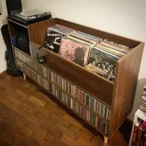 Comprar Mueble Para Cds Con Batea Para Vinilos Lp Y Tocadiscos 