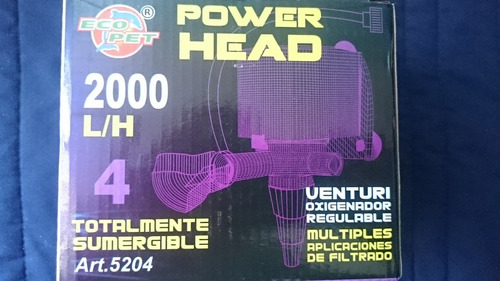 Cabeza De Poder 2000l/h Acuarios Multiples Aplicaciones